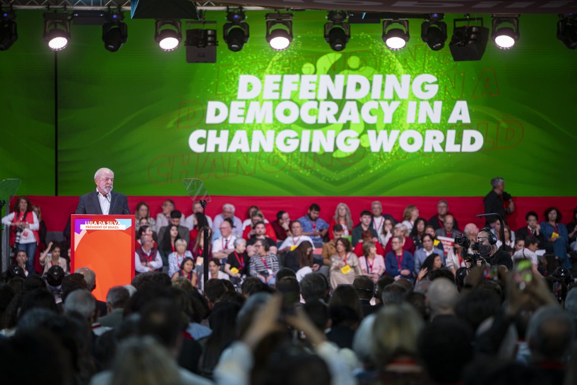 April 18, 2026, Barcelona, Spain: In his closing speech at the GPM, Brazilian President Lula criticized ongoing international wars, highlighted the human and economic toll of Middle East conflicts and urged UN Security Council permanent members to end the “war madness.”